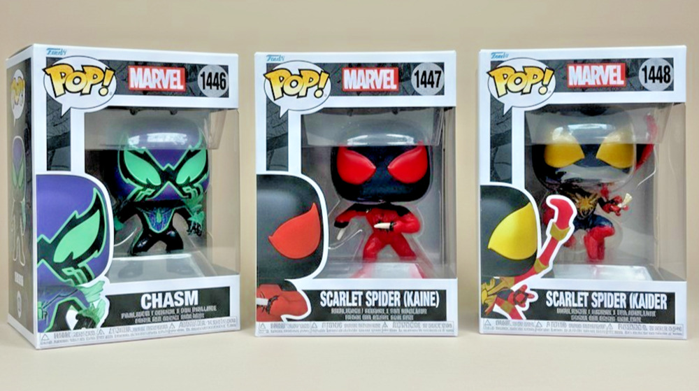 Funko Pop Marvel Lot Chasm 1446 Scarlet Spider Kaine 1447 Miles Morales 1448